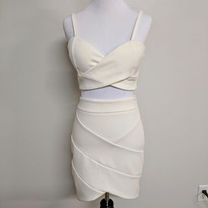 Two-Piece Express Crop Top and MDE Skirt Outfit